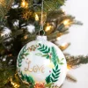 Decorator's Warehouse 4” Glass Wreath Ornament > Sale|Christmas Sale