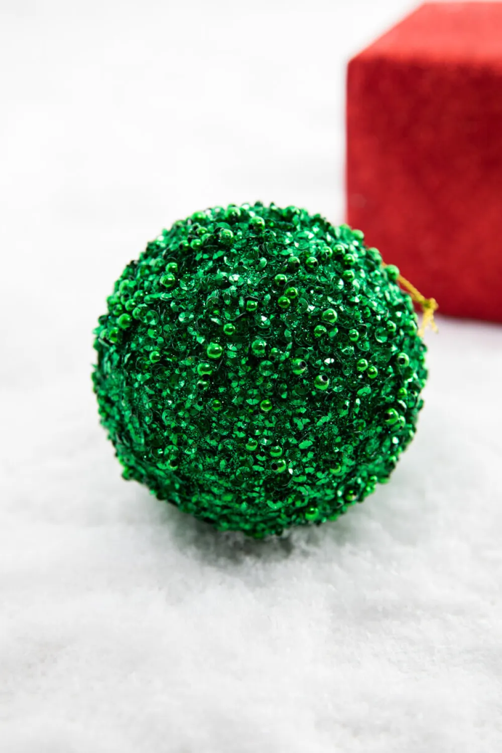 Decorator's Warehouse 3.5" Glitter Ball Ornament - Green > Nutcracker|Christmas Decor