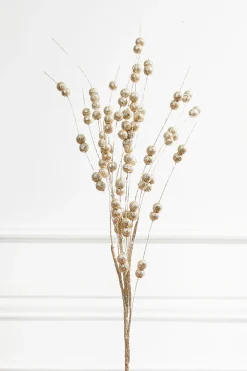 Decorator's Warehouse 33” Glitter Berry Spray - Platinum > Christmas Sprays|Christmas Decor