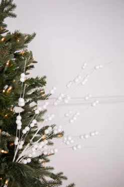 Decorator's Warehouse 33” Glitter Berry Spray - White > Christmas Sprays|Christmas Decor