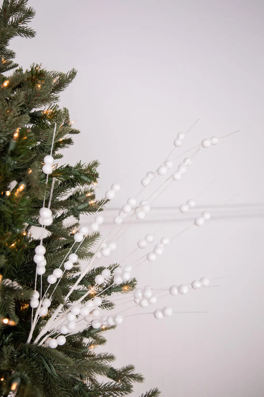 Decorator's Warehouse 33” Glitter Berry Spray - White > Christmas Sprays|Christmas Decor