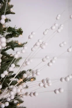 Decorator's Warehouse 33” Glitter Berry Spray - White > Christmas Sprays|Christmas Decor