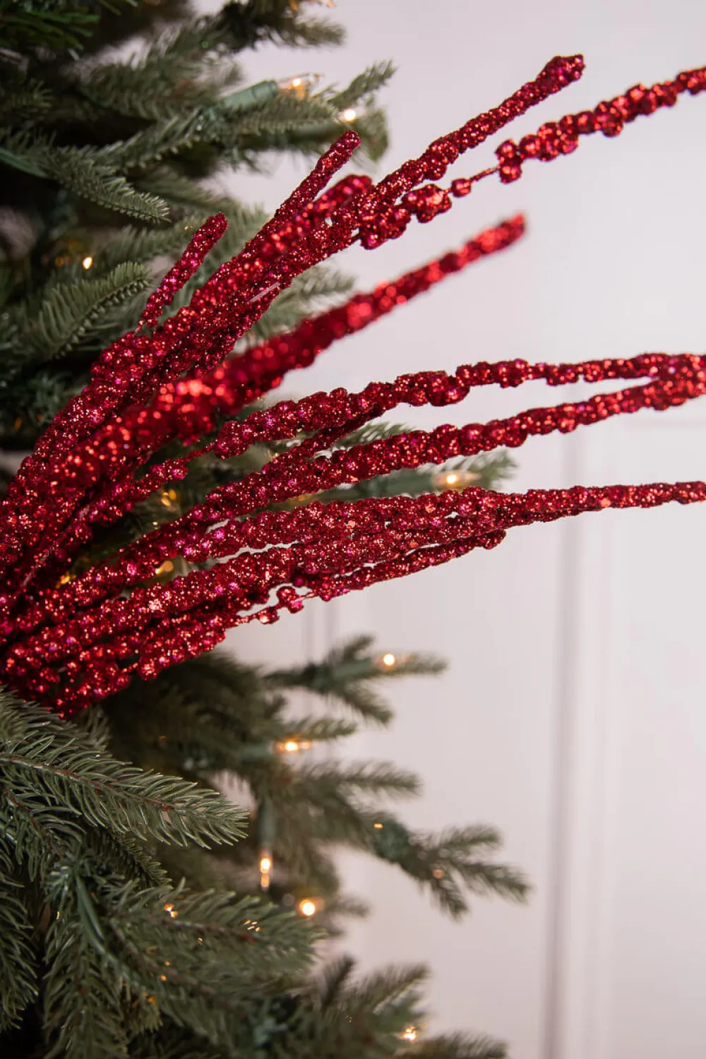 Decorator's Warehouse 33” Glitter Cluster Berry Spray - Red > Nutcracker|Christmas Sprays