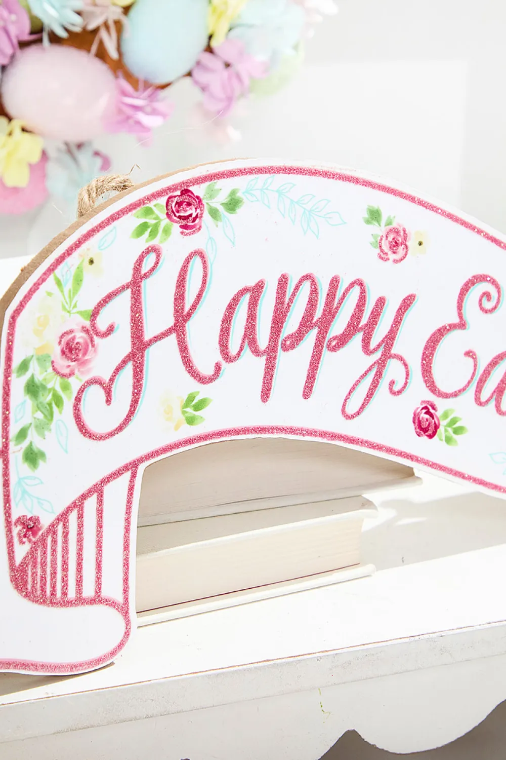 Decorator's Warehouse 15” Glitter Happy Easter Banner Sign > Easter Decor|Easter Decor