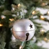 Decorator's Warehouse 3.5" Glitter Metal Antique Bell Ornament - Silver > Christmas Ornaments|Winter Woodland