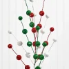 Decorator's Warehouse 32" Glitter/Mica Ball Spray - Red/Green/White > Christmas Decor|Christmas Sprays