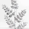 Decorator's Warehouse 35” Glitter/Mica Later Fern Spray Silver > White Christmas|Christmas Sprays