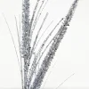 Decorator's Warehouse 34" Glitter/Mica Triple Spike Grass Spray - Silver > White Christmas|Christmas Sprays