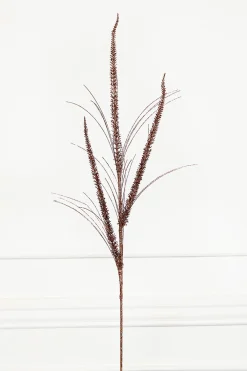 Decorator's Warehouse 34" Glitter Mica Triple Spike Grass Spray - Copper > Tinsel & Pine|Christmas Decor
