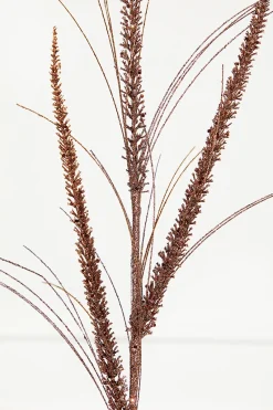 Decorator's Warehouse 34" Glitter Mica Triple Spike Grass Spray - Copper > Tinsel & Pine|Christmas Decor