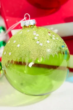 Decorator's Warehouse 4" Glitter Ornament with Stars > Retro Brites|Christmas Decor