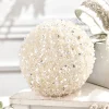 Decorator's Warehouse 6" Glitter & Pearl Patterned Ball Ornament > Christmas Decor|Natural Elegance