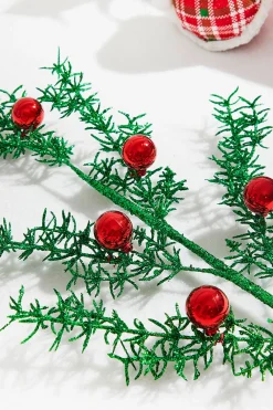 Decorator's Warehouse 31” Glitter Pine Ball Ornament Spray > Christmas Decor|Traditional