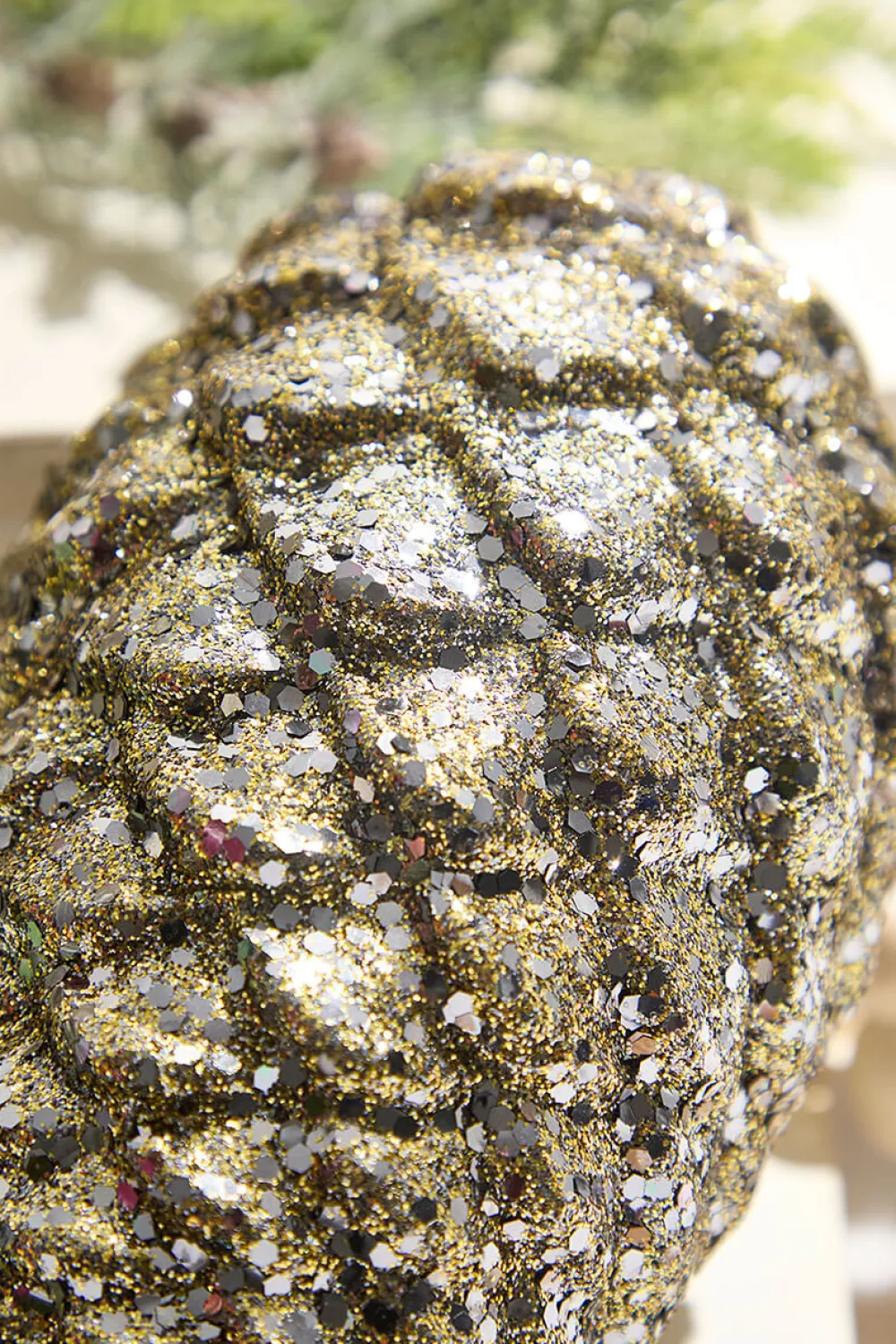 Decorator's Warehouse 9" Glitter Pinecone with Hanger - Charcoal > Christmas Decor|Natural Elegance