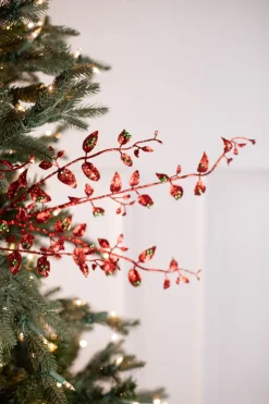 Decorator's Warehouse 32” Glitter Red/Green Smilax Spray > Classic Christmas|Christmas Sprays