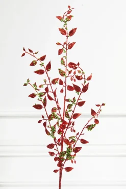 Decorator's Warehouse 32” Glitter Red/Green Smilax Spray > Classic Christmas|Christmas Sprays