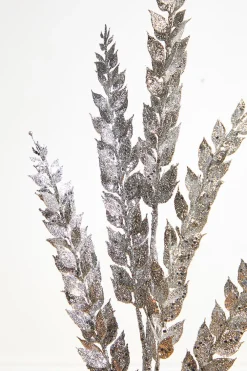 Decorator's Warehouse 34.5" Glitter Ruscus Branch > Christmas Sprays|Christmas Decor