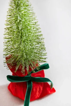 Decorator's Warehouse 10” Glitter Tree In Felt Gift Sack > Tabletop & Accent Trees|Christmas Sale