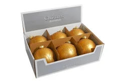 Decorator's Warehouse 5" Gold Christmas Ball Ornaments - Set of 6 > Boxed Sets|Christmas Sale