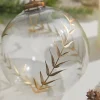 Decorator's Warehouse 5" Golden Etched Laurel Glass Ornament > Christmas Decor|Natural Elegance