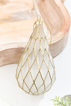 Decorator's Warehouse 5.5" - 6.75" Gold & Frosted Glass Ornament > Christmas Decor|Natural Elegance
