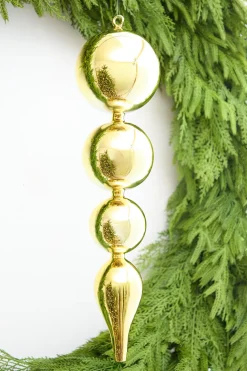Decorator's Warehouse 19.5" Gold Glass Finial Ornament > Christmas Decor|Christmas Ornaments
