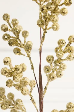 Decorator's Warehouse 36" Gold Glitter Berry Spray > Nutcracker|Christmas Sprays