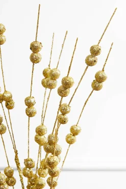 Decorator's Warehouse 33" Gold Glitter Berry Spray > Christmas Sale