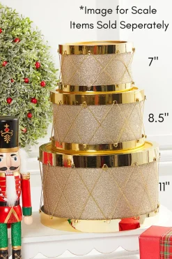 Decorator's Warehouse 11" Gold Glitter Drum > Kristin'S Picks|Nutcracker