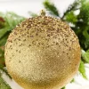 Decorator's Warehouse 6" Gold Glitter Hanger Ball Ornament > Christmas Ornaments|Nutcracker