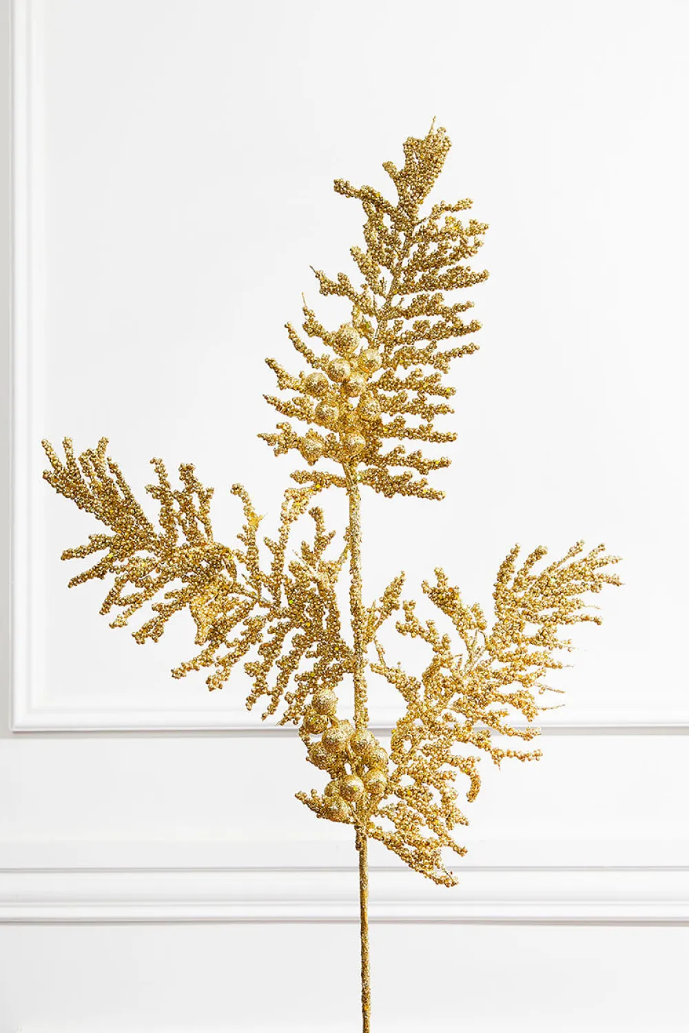 Decorator's Warehouse 36" Gold Glitter Pine Berry Spray > Nutcracker|Classic Christmas