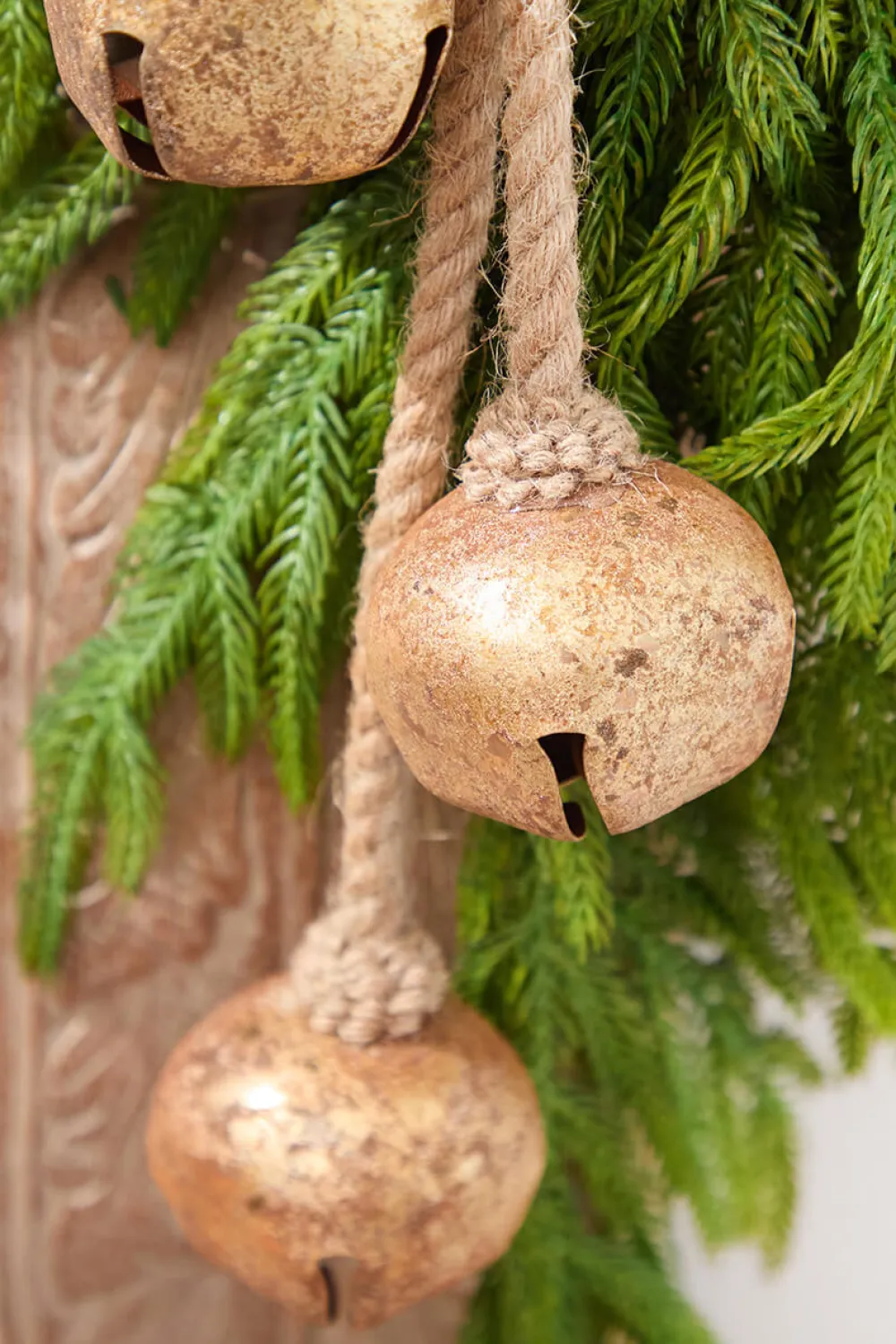 Decorator's Warehouse 18" Gold Iron Jingle Bells & Jute Rope Ornament > Christmas Decor|Christmas Ornaments