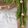 Decorator's Warehouse 72" Gold Iron Jingle Bells & Jute Rope Garland > Christmas Decor|Unlit Garlands