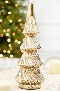 Decorator's Warehouse 15" Gold Mercury Glass Tree > Tabletop & Accent Trees|Christmas Decor