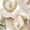 Decorator's Warehouse 4" - 5.5" Gold & Silver Glass Diamond Ornament > Christmas Decor|Natural Elegance