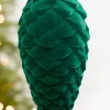 Decorator's Warehouse 9" Green Flocked Pinecone Ornament > Winter Woodland|2026 New Additions