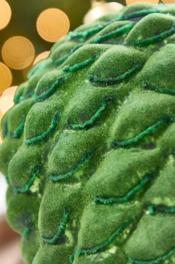 Decorator's Warehouse 8.5" Green Flocked Pinecone Ornament > Christmas Decor|Christmas Ornaments
