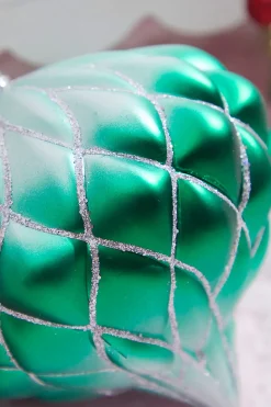 Decorator's Warehouse 6" Green Frost Onion Ornament > Christmas Decor|Mardi Gras