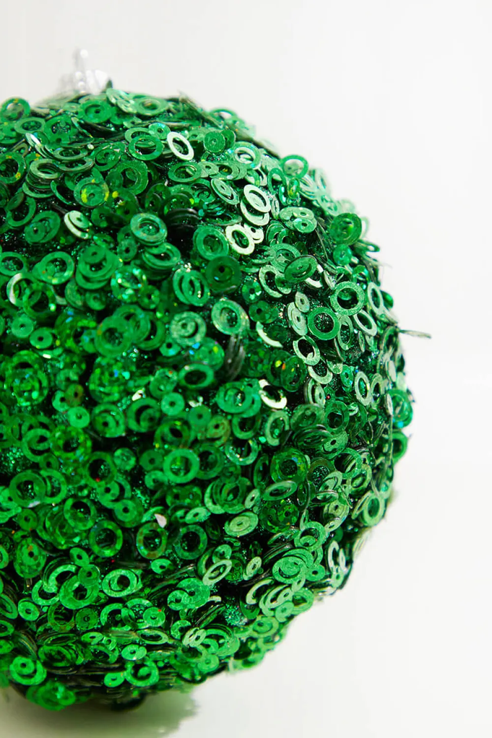 Decorator's Warehouse 4.5" Green Glamour Sequin Ball Ornament > Christmas Decor|Retro Brites