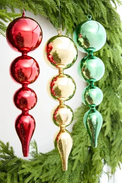 Decorator's Warehouse 19.5" Green Glass Finial Ornament > Christmas Decor|Christmas Ornaments