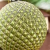 Decorator's Warehouse 4" Green Glass Quilted Glitter Check Ball Ornament > Christmas Decor|Christmas Ornaments