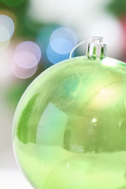Decorator's Warehouse 4" Green Iridescent Ball Ornament > Retro Brites|Christmas Decor