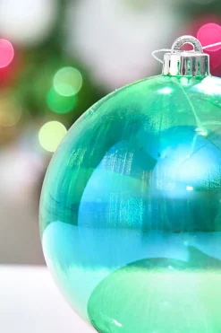 Decorator's Warehouse 6" Green Iridescent Ball Ornament > Retro Brites|Christmas Decor