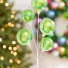 Decorator's Warehouse 15" Green Iridescent Ball Pick > Christmas Sprays|Christmas Decor