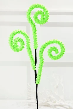 Decorator's Warehouse 28" Green Puff Chenille Spiral Curly Spray > Halloween|Halloween