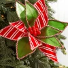 Decorator's Warehouse 22" Green, Red and White with Striped Edge Stem > Storyville|Christmas Flowers