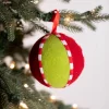 Decorator's Warehouse 4.5” Green & Red Christmas Felt Ball Ornament > Christmas Ornaments|Storyville