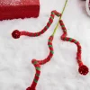 Decorator's Warehouse 24” Green & Red Curly Stem with Ball > Christmas Decor|Christmas Sprays