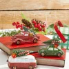 Decorator's Warehouse 5" Green & Red Resin Retro Vehicle Ornament with Tree > Christmas Sale|Christmas Decor