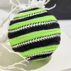 Decorator's Warehouse 5" Green Velvet Stripe Ball Ornament > Halloween|Halloween